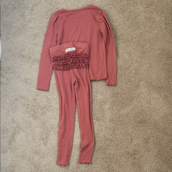 Ruffle Butts Ribbed Pajama set, 7 - Picture 2 of 3
